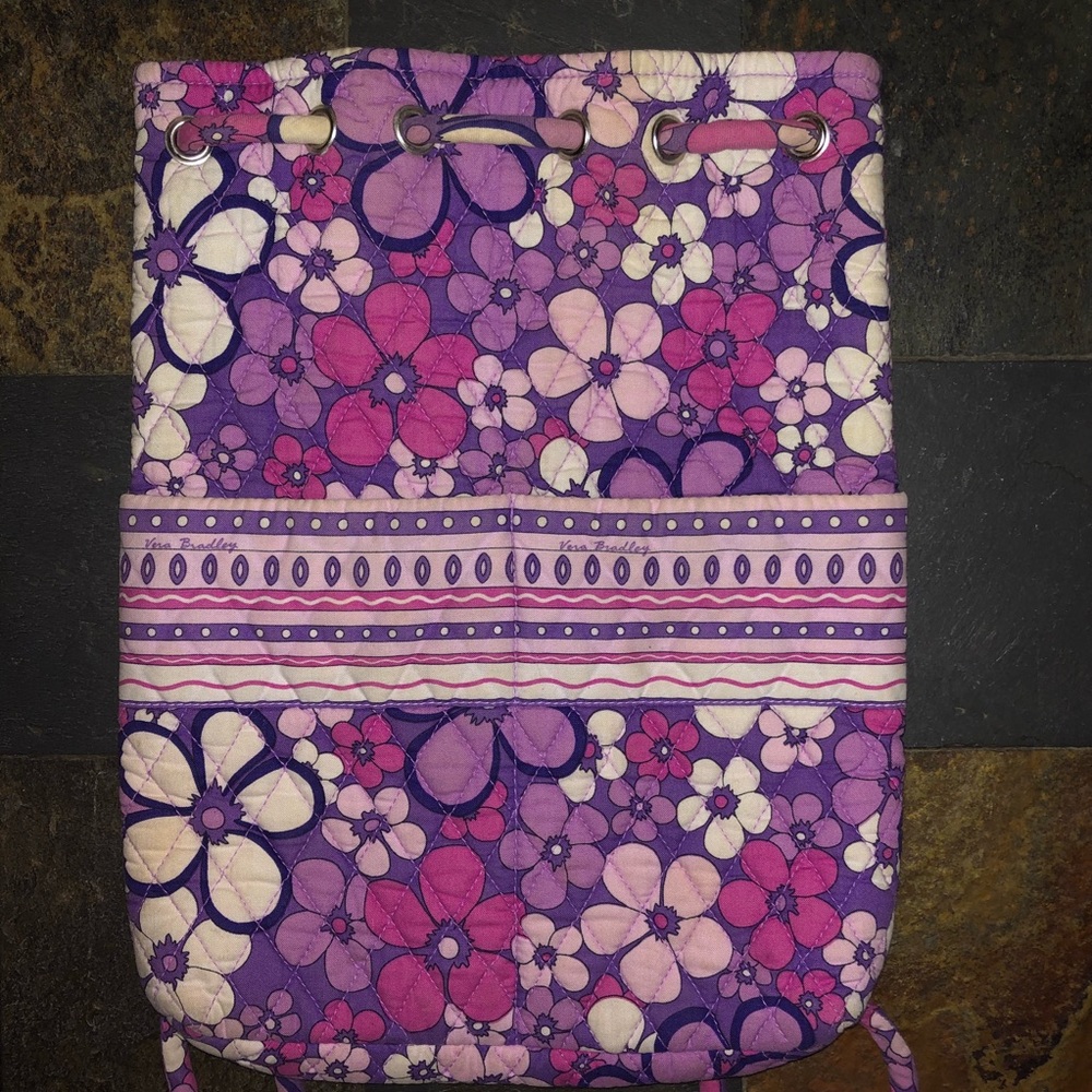 Vera Bradley Drawstring Backpack in Petal Power